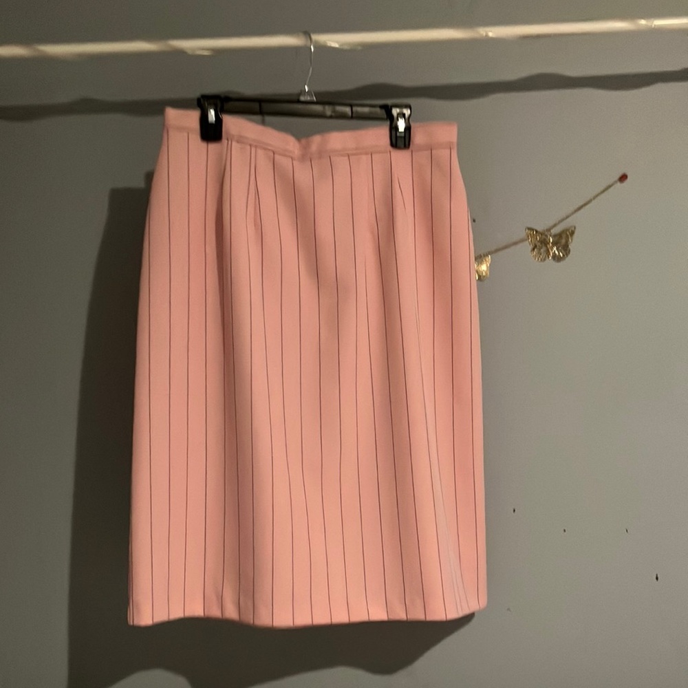Large pink striped bowling skirt